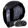 Casque Full Face Scorpion Exo 491 Black + Kit Bluetooth Lokui K30
