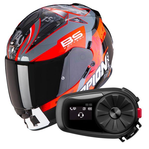 Full Face Scorpion Exo 491 Fabio 20 + Kit Bluetooth 5S Full Face Scorpion Exo 491 Fabio 20 + Kit Bluetooth 5S