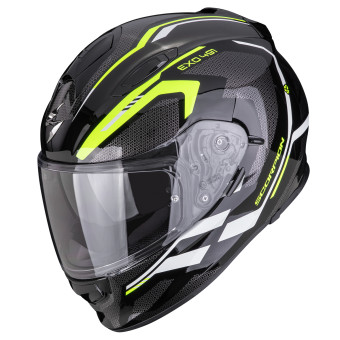 Full Face Scorpion Exo 491 Kripta Black Neon Yellow White