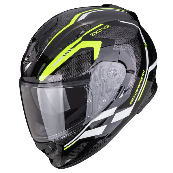 Full Face Scorpion Exo 491 Kripta Black Neon Yellow White