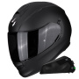 Casque Full Face Scorpion Exo 491 Matt Black + Exo-Com Link-1C Bluetooth Kit