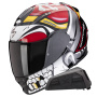 Casque Full Face Scorpion Exo 491 Pirate Red + Exo-Com Link-1 Bluetooth kit