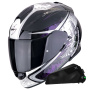 Casque Full Face Scorpion Exo 491 Run Black Chameleon + Exo-Com Link-1C Bluetooth Kit