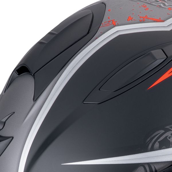 Scorpion Exo 491 Run Matt Black Red + Kit Bluetooth 5S Solo