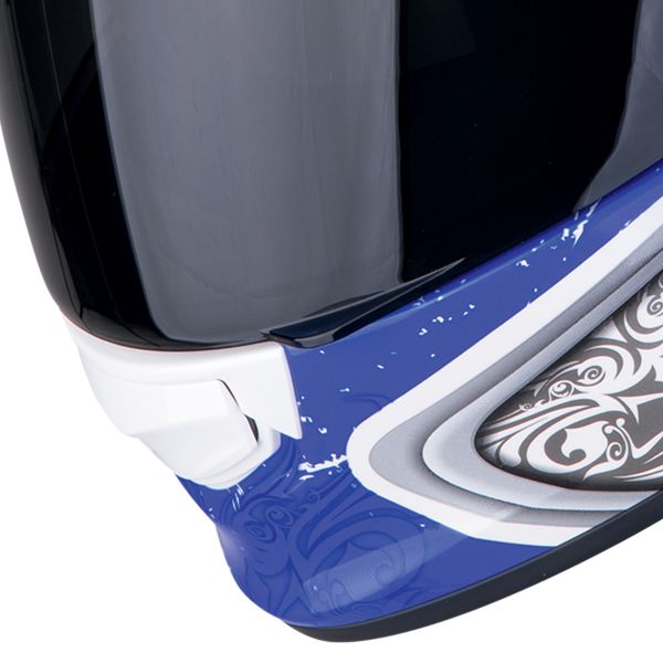 Scorpion Exo 491 Run White Blue + Exo-Com Link-1C Bluetooth Kit