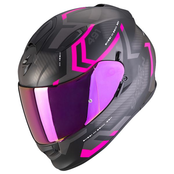 Full Face Scorpion Exo 491 Spin Matt Black Pink