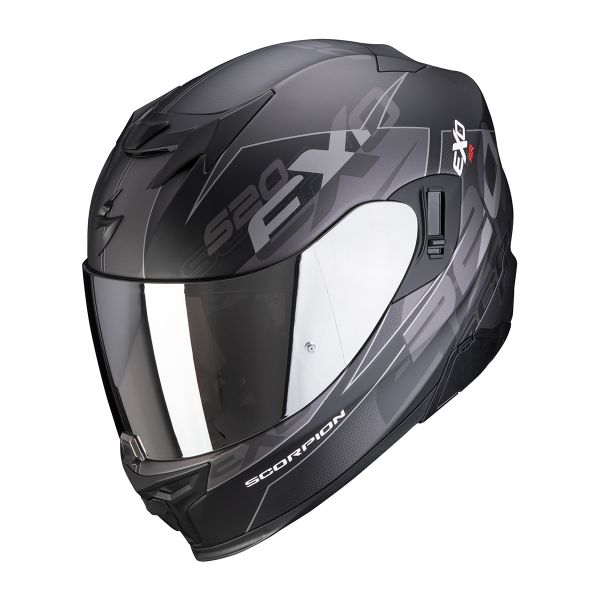 Full Face Scorpion Exo 520 Air Cover Matt Black Silver