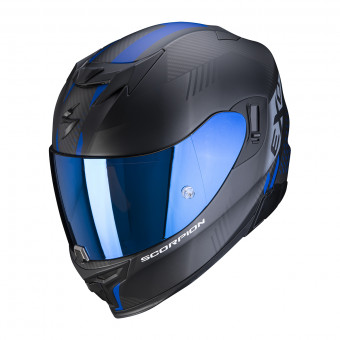 Scorpion Exo 520 Air Laten Matt Black Blue + Kit Bluetooth SMH5 Solo