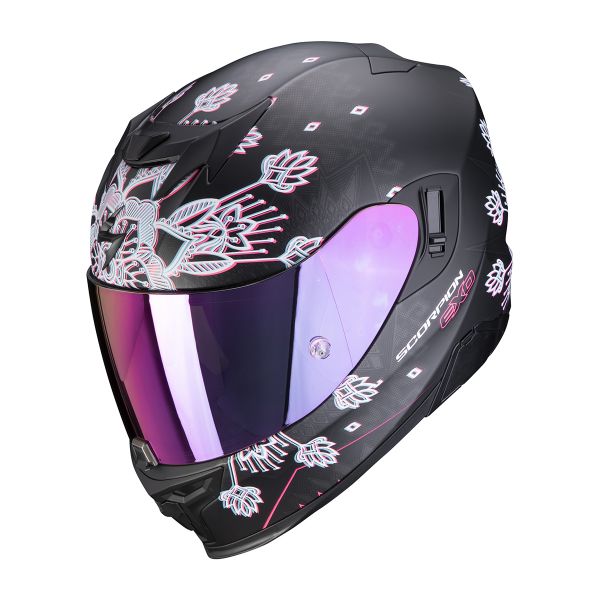 Full Face Scorpion Exo 520 Air Tina Matt Black Silver