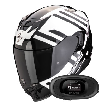 Casque Full Face Scorpion Exo 520 Evo Air Banshee Pearl White Black + Kit bluetooth 5R Lite Casque Full Face Scorpion Exo 520 Evo Air Banshee Pearl White Black + Kit bluetooth 5R Lite