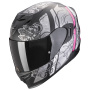 Casque Full Face Scorpion Exo 520 Evo Air Fasta Matt Black Silver Pink