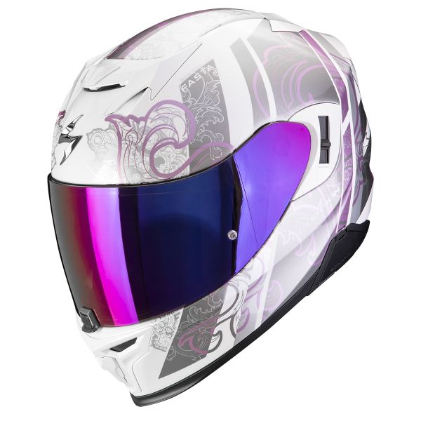 Full Face Scorpion Exo 520 Evo Air Fasta White Purple