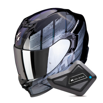 Full Face Scorpion Exo 520 Evo Air Maha Black Chameleon + Kit Bluetooth BT Mini