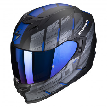 Scorpion Exo 520 Evo Air Maha Matt Black Blue + Kit Bluetooth 5S