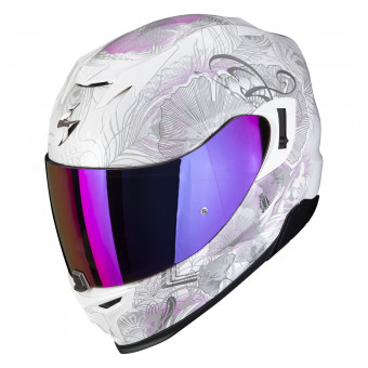 Casque Full Face Scorpion Exo 520 Evo Air Melrose Pearl White Pink Casque Full Face Scorpion Exo 520 Evo Air Melrose Pearl White Pink