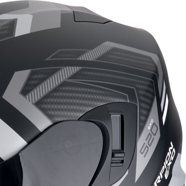 Scorpion Exo 520 Evo Air Sensus Matt Black Silver + Kit bluetooth Exo-Com Link-1
