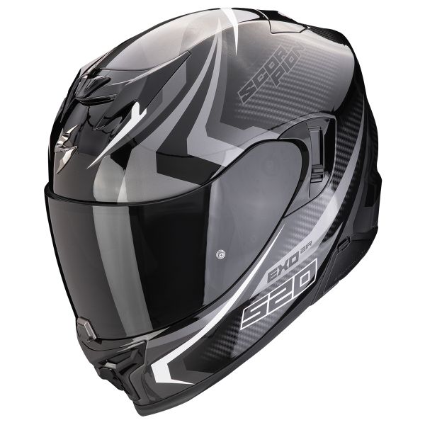 Full Face Scorpion Exo 520 Evo Air Terra Black Silver White Full Face Scorpion Exo 520 Evo Air Terra Black Silver White