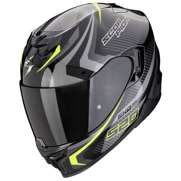Full Face Scorpion Exo 520 Evo Air Terra Black Silver Yellow Fluo Full Face Scorpion Exo 520 Evo Air Terra Black Silver Yellow Fluo