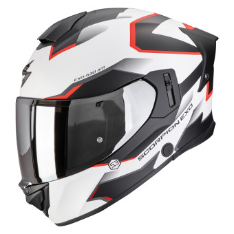Full Face Scorpion Exo 530 Air Clip Matt White Black Red
