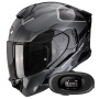 Casque Full Face Scorpion Exo 530 Air Clip Silver Black + Kit bluetooth 5R Lite
