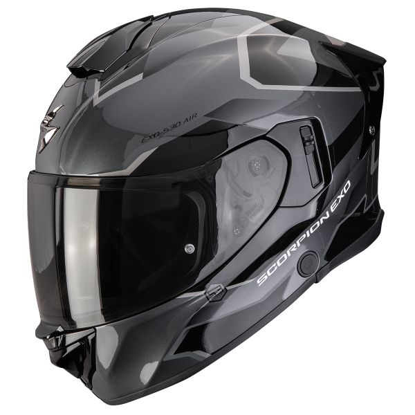 Full Face Scorpion Exo 530 Air Clip Silver Black Full Face Scorpion Exo 530 Air Clip Silver Black