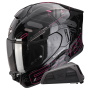 Casque Full Face Scorpion Exo 530 Air Fond Black Pink + Kit bluetooth Exo-Com Link-1