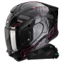 Casque Full Face Scorpion Exo 530 Air Fond Black Pink + Kit bluetooth Exo-Com Link-1C