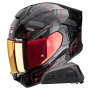 Casque Full Face Scorpion Exo 530 Air Fond Metal Black Red + Kit bluetooth Exo-Com Link-1