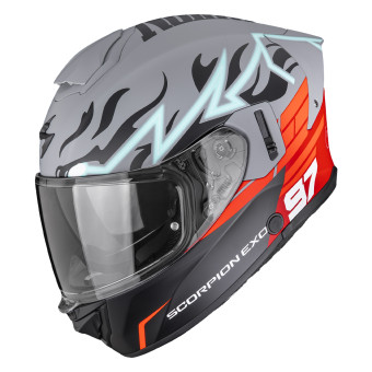 Full Face Scorpion Exo 530 Air Jsk 97 Matt Grey Red