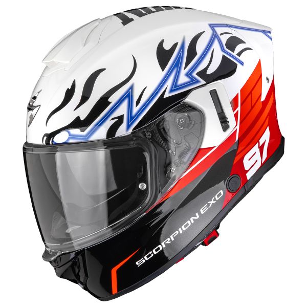 Full Face Scorpion Exo 530 Air Jsk 97 White Red