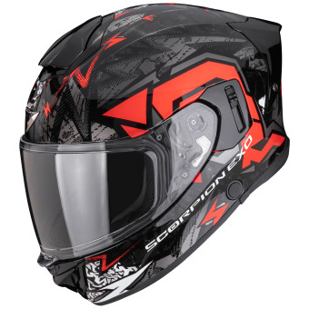 Full Face Scorpion Exo 530 Air Meteor Black Silver Red