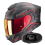 Casque Full Face Scorpion Exo 530 Air Slope Matt Black Red + Kit bluetooth 5R Lite