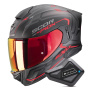 Casque Full Face Scorpion Exo 530 Air Slope Matt Black Red + Kit Bluetooth BT Mini