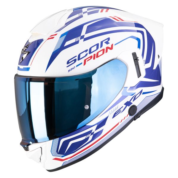 Full Face Scorpion Exo 530 Air Slope White Blue Red Full Face Scorpion Exo 530 Air Slope White Blue Red