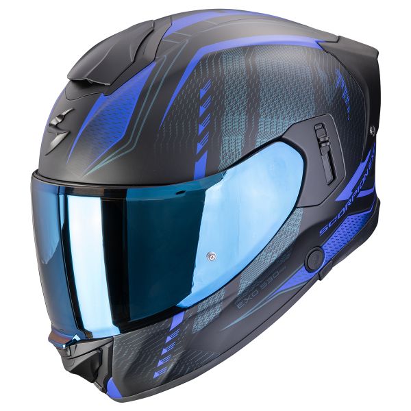 Full Face Scorpion Exo 530 Air Theras Matt Black Blue Full Face Scorpion Exo 530 Air Theras Matt Black Blue