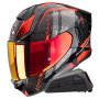 Casque Full Face Scorpion Exo 530 Air Theras Metal Black Red + Kit bluetooth Exo-Com Link-1