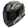 Casque Full Face Scorpion Exo GT SP Air Augusta Black Mat Grey Yellow fluo