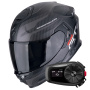 Casque Full Face Scorpion Exo GT SP Air Flex Matt Black Silver + Kit Bluetooth 5S Solo