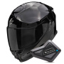 Casque Full Face Scorpion Exo GT SP Air Solid Black + Kit Bluetooth BT Mini