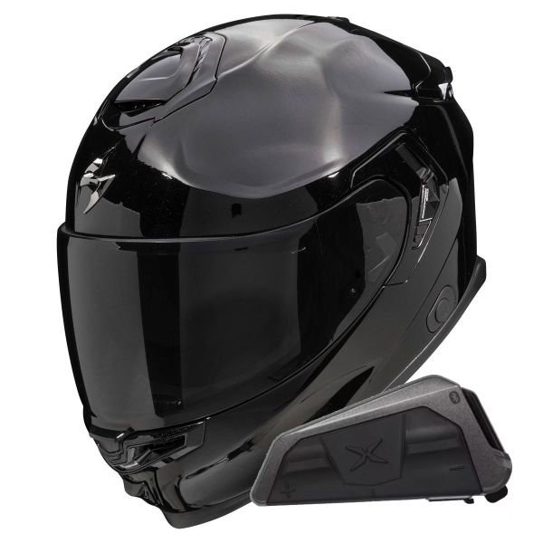 Full Face Scorpion Exo GT SP Air Solid Black + Kit bluetooth Exo-Com Link-1 Full Face Scorpion Exo GT SP Air Solid Black + Kit bluetooth Exo-Com Link-1