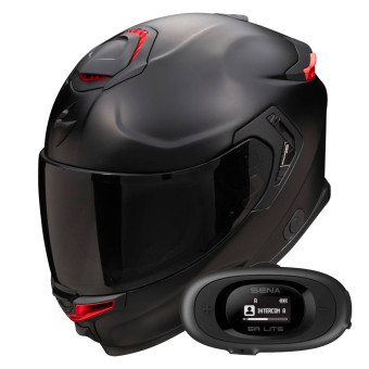 Full Face Scorpion Exo GT SP Air Solid Black Mat + Kit bluetooth 5R Lite Solo
