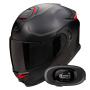 Casque Full Face Scorpion Exo GT SP Air Solid Black Mat + Kit bluetooth 5R Lite Solo