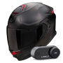 Casque Full Face Scorpion Exo GT SP Air Solid Black Mat + Kit Bluetooth Lokui K30