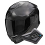 Casque Full Face Scorpion Exo GT SP Air Solid Black Pearl Mat + Kit Bluetooth BT Mini