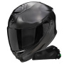 Casque Full Face Scorpion Exo GT SP Air Solid Black Pearl Mat + Kit bluetooth Exo-Com Link-1C