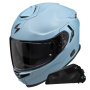 Casque Full Face Scorpion Exo GT SP Air Solid Celestial Blue Mat + Kit bluetooth Exo-Com Link-1C