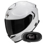 Casque Full Face Scorpion Exo GT SP Air Solid White Pearl + Kit bluetooth 5R Lite Solo