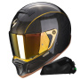 Casque Full Face Scorpion EXO-HX1 Carbon SE Black Gold + Kit bluetooth Exo-Com Link-1C
