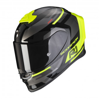 Scorpion Exo R1 Air Orbis Black Neon Yellow + Kit Bluetooth SMH5