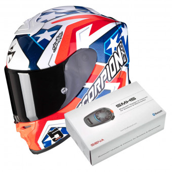 Full Face Scorpion Exo R1 Air Replica Alvaro II + Kit Bluetooth SMH5